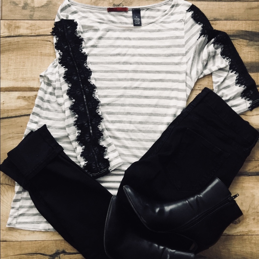 Lace Arm Top